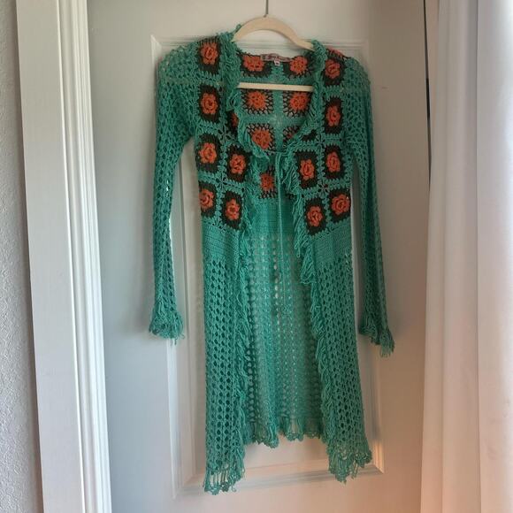 Beach Cover up/Cardigan Granny Squares xs/sm - Picture 1 of 4
